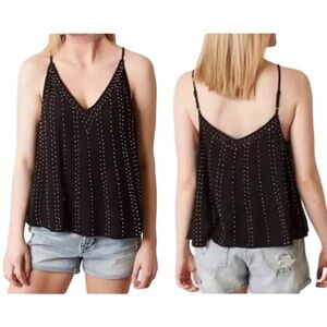XS Free People Embellished Beaded Swing Cami Tank Top